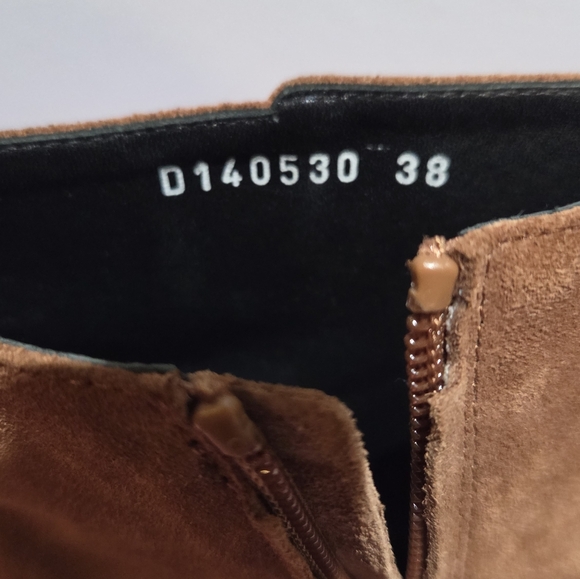 Women's AGL Leather Suede Cognac Ankle Boot, Size 38 - Picture 2 of 16